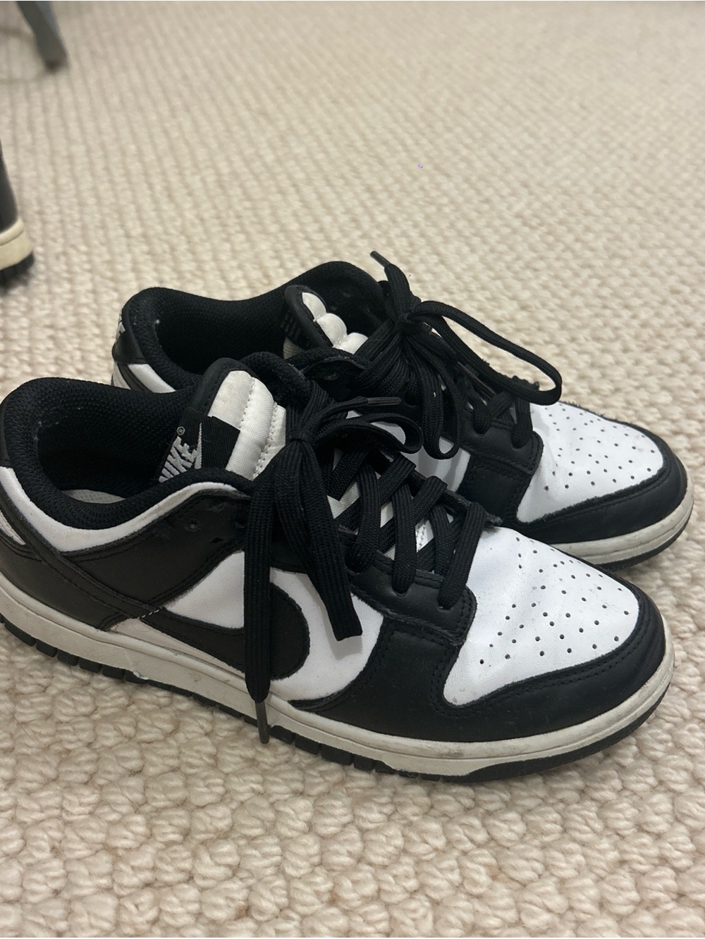 Nike Black and White Low-Top Swoosh Sneakers